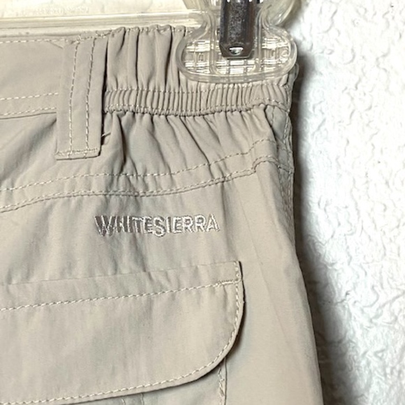 🍍White Sierra NWT Girls Beige Cargo Roll Up Pants - Picture 6 of 8